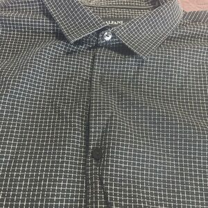 Alfani men’s button down black and white shirt XL
